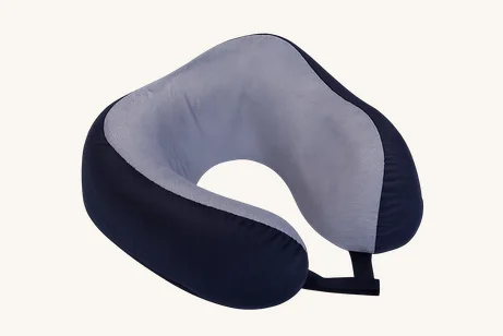 Travel neck band memory foam pillow