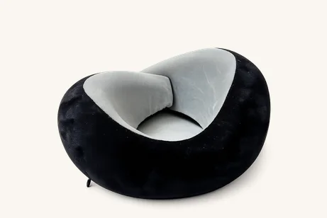 Travel neck band with washable velvet cover